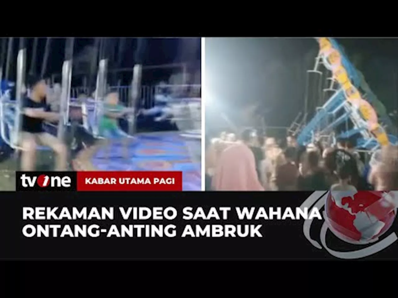 Merinding, Detik-Detik Wahana Pasar Malam di Lampung Ambruk