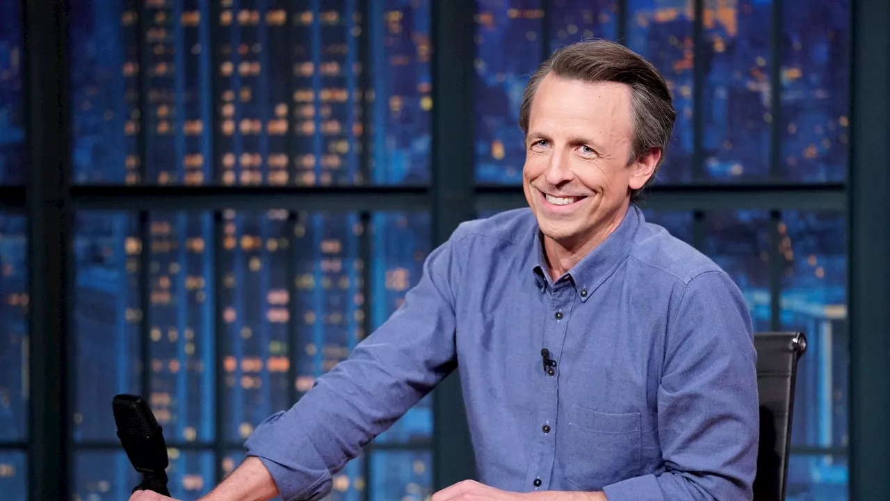 Seth Meyers Could Use a Drink, Especially If Trump Wins