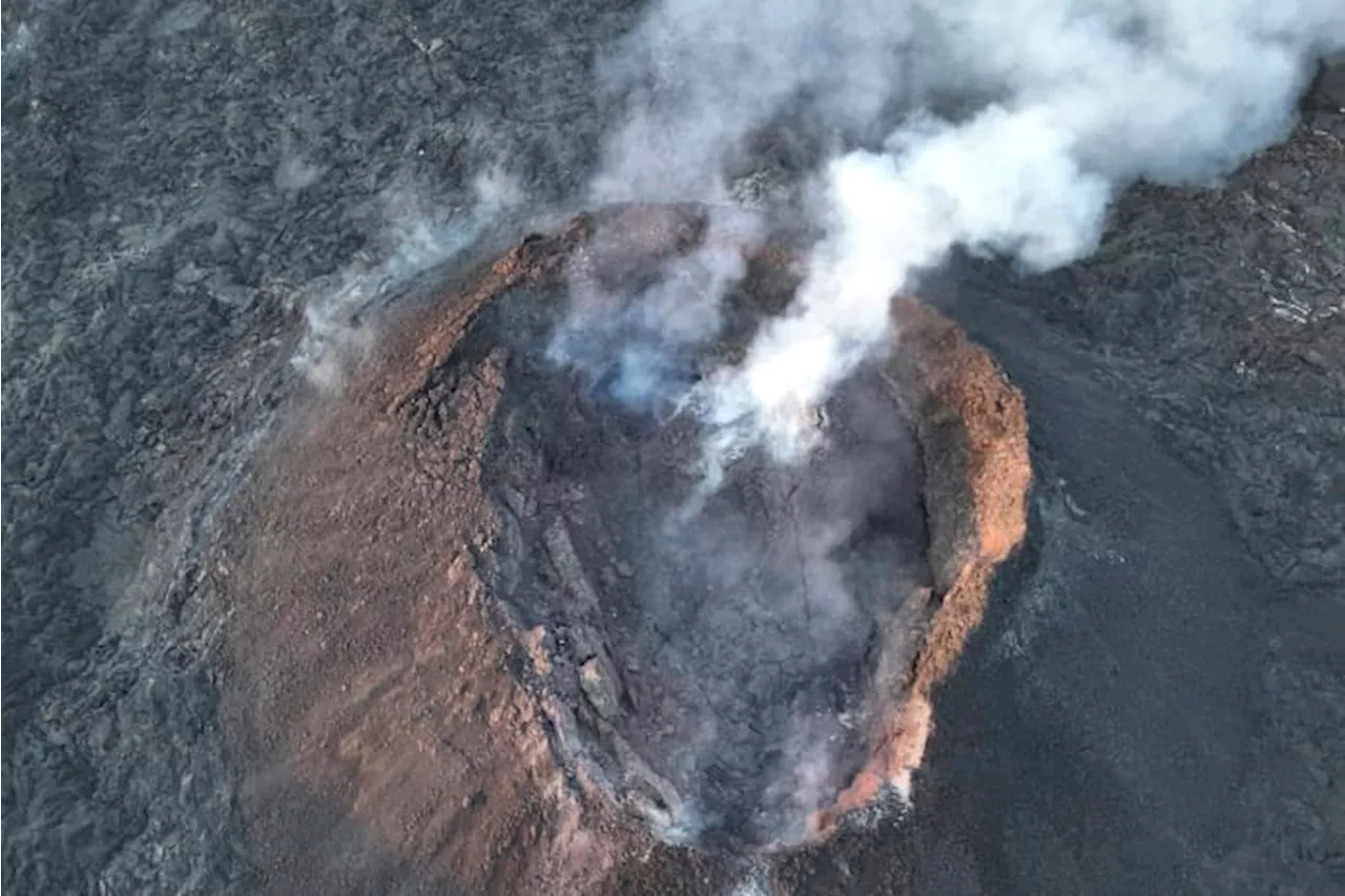 An Iceland volcano starts erupting again, spewing lava into the sky