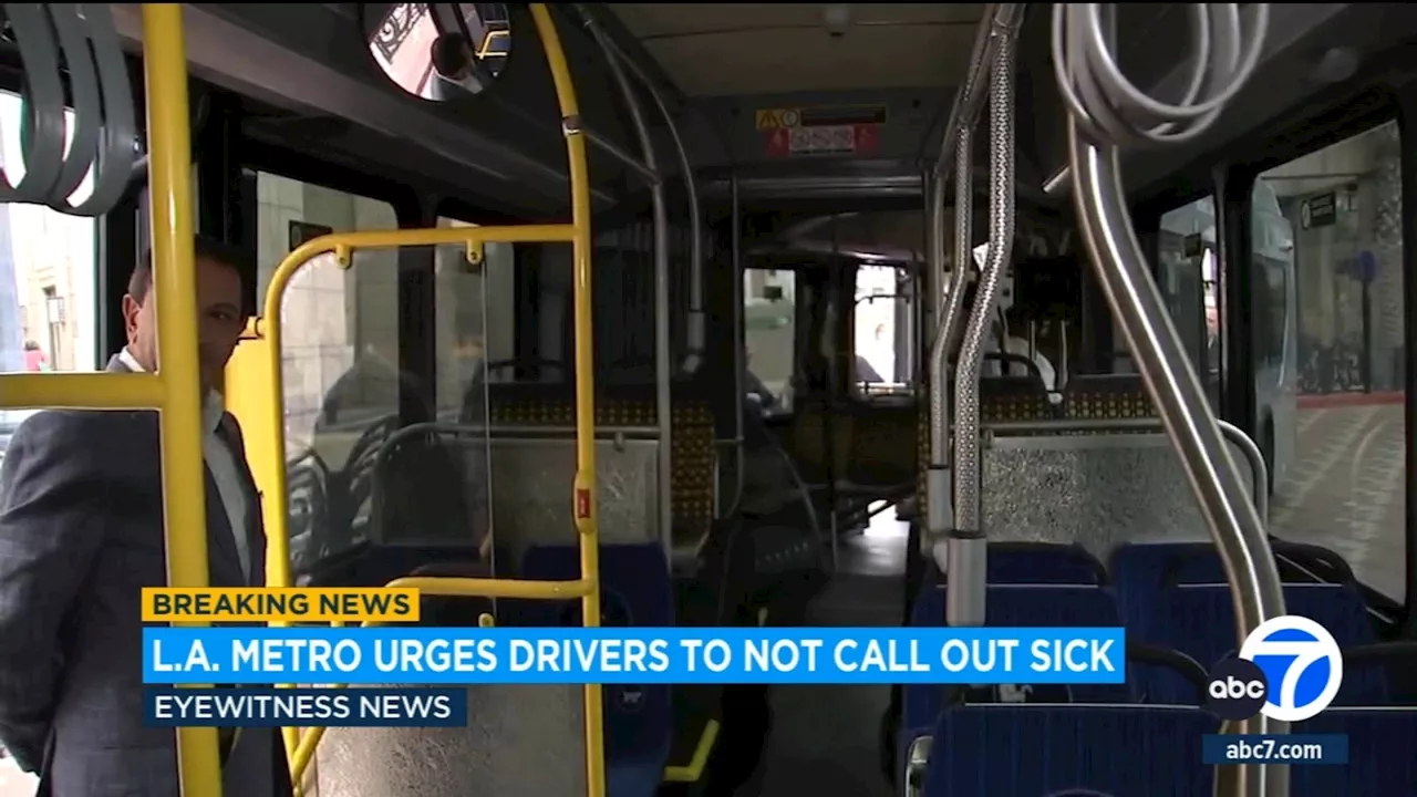 LA Metro warns of delays due to possible 'sick out' by bus drivers following recent assaults