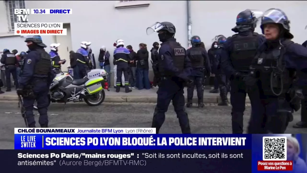 L'école de Sciences Po Lyon bloquée par des militants pro-Palestine, la police intervient