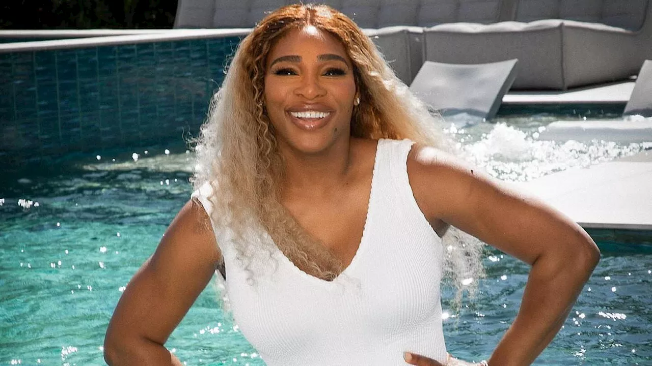 Serena Williams, 42, looks stunning in a white swimsuit 9 months after welcoming daughter Adira:...