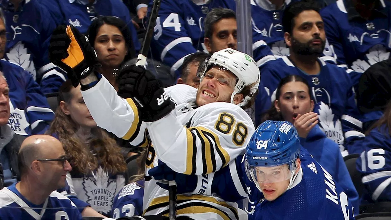 Bruins' Montgomery: Pastrnak must step up vs. Maple Leafs