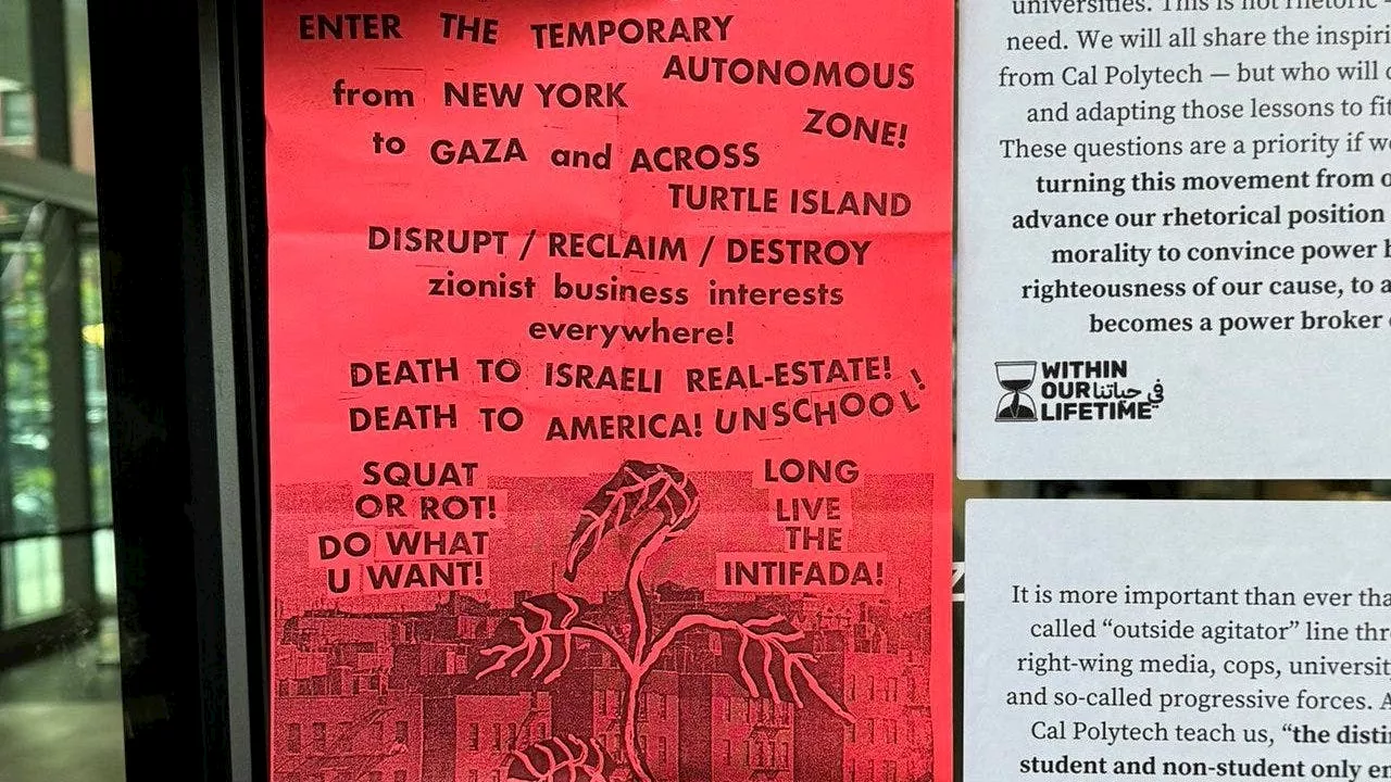 'Death to Israel,' 'Death to America' signs found on NYU property, NYPD says