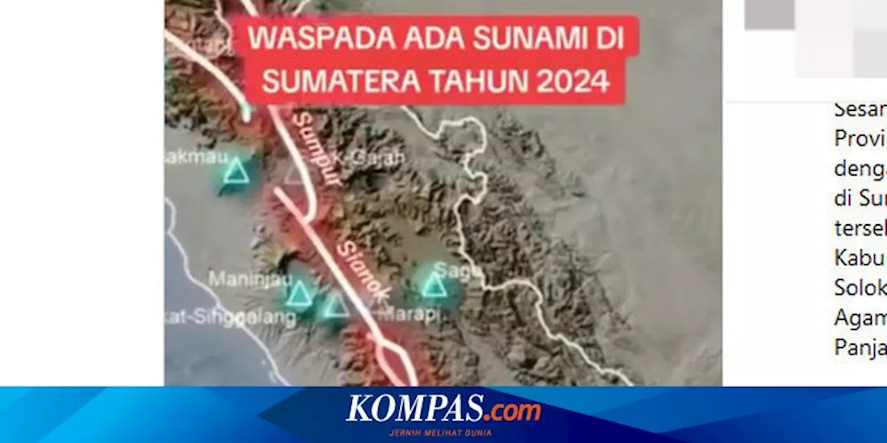 Ramai soal Sesar Sumatera Disebut Picu Tsunami pada 2024, BMKG: Hoaks