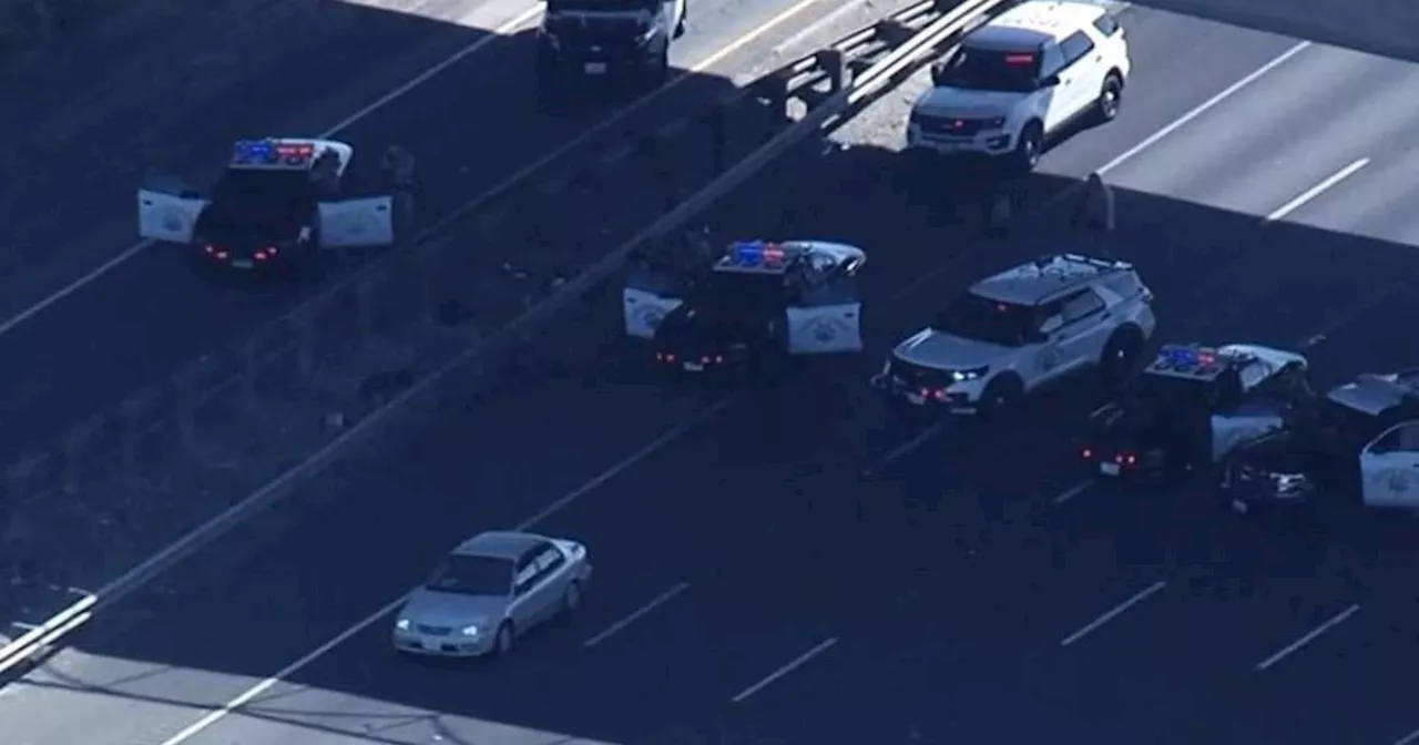 Watch live: Police pursuit of possible shooting suspect comes to stop on I-80 in Fairfield