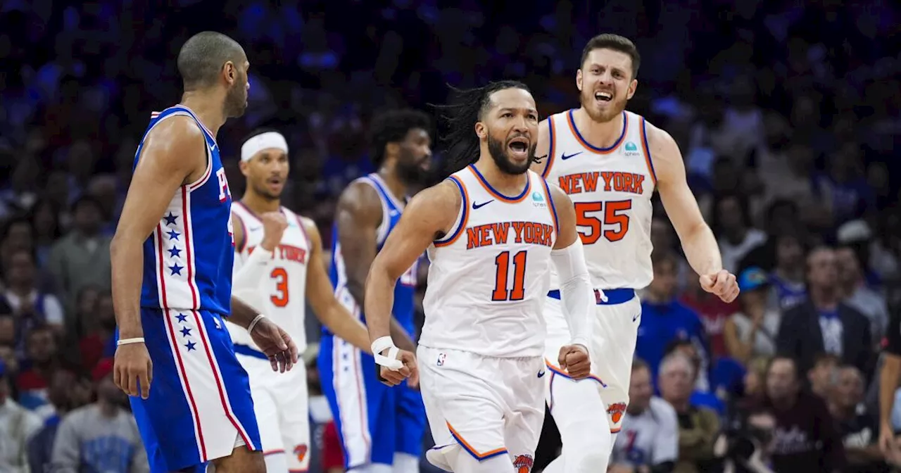 Jalen Brunson and Josh Hart power Knicks past 76ers in playoff-series clincher