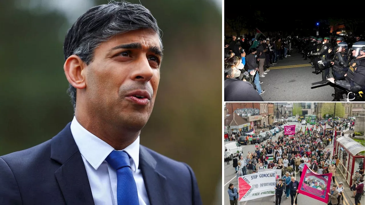 Rishi Sunak summons university chiefs amid ‘serious concerns’ over antisemitism following clashes on US...