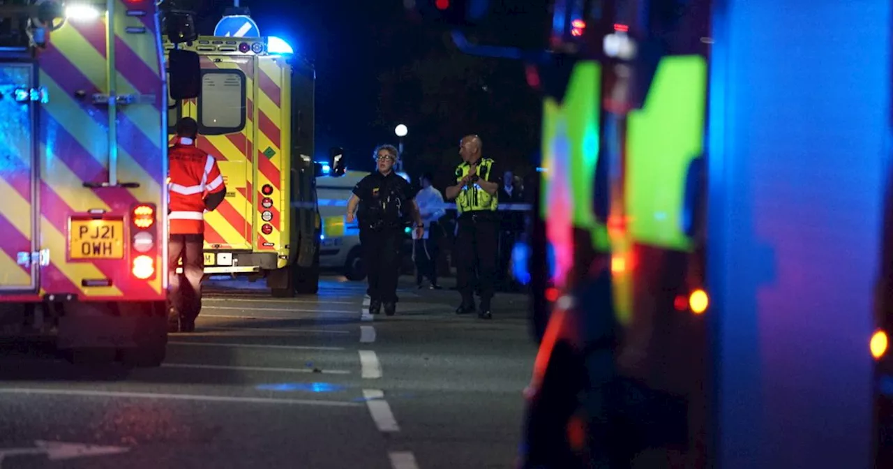 Large emergency response after Range Rover flips onto roof in crash