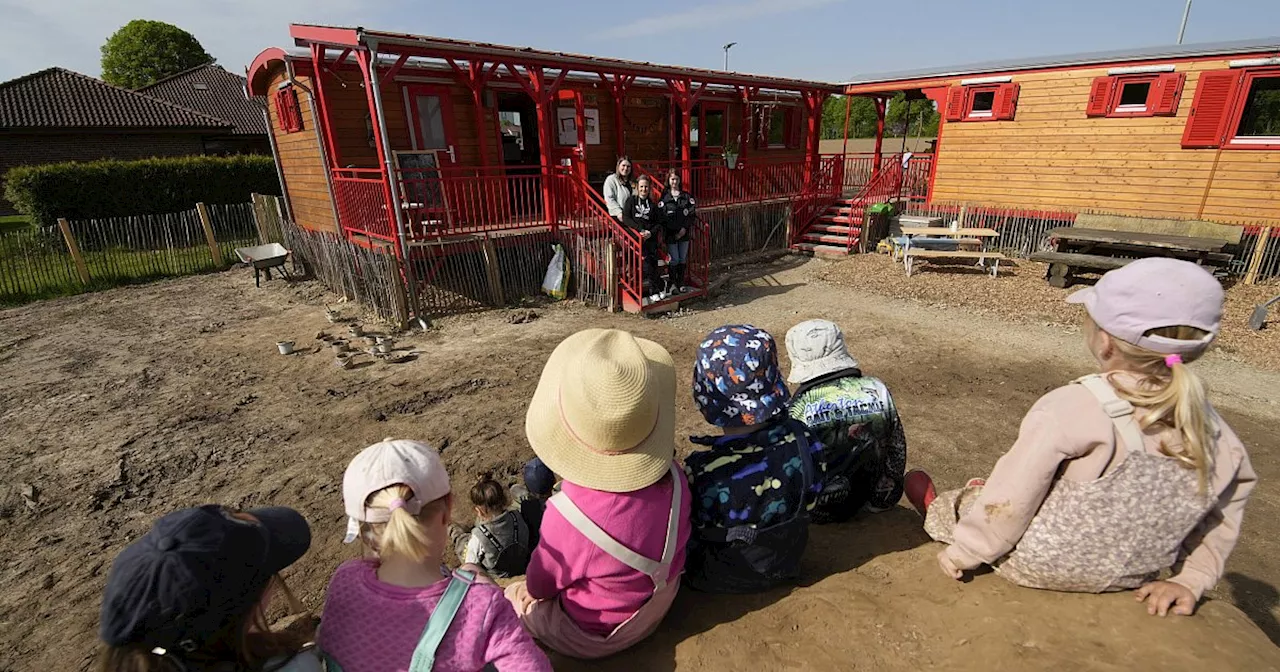 So sieht die Bünder Bauernhof-Kita am neuen Standort aus