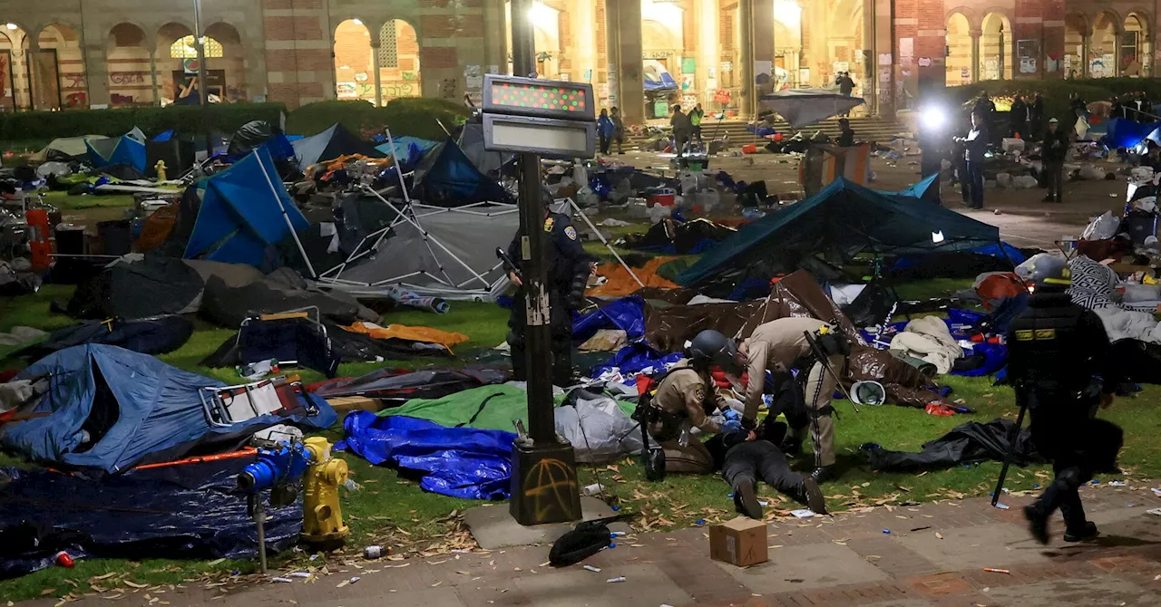 Fresh chaos, arrests on US college campuses as police flatten camp at UCLA