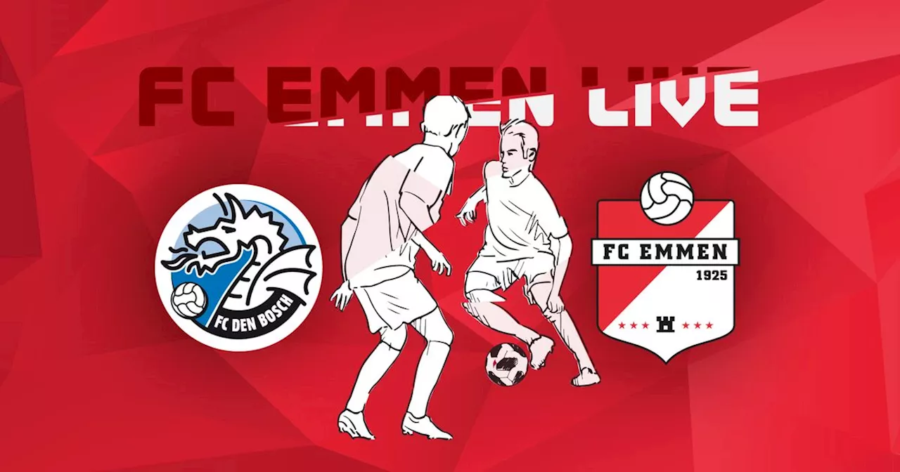 FC Emmen met een voorsprong aan de thee in Den Bosch: lees hier het liveblog