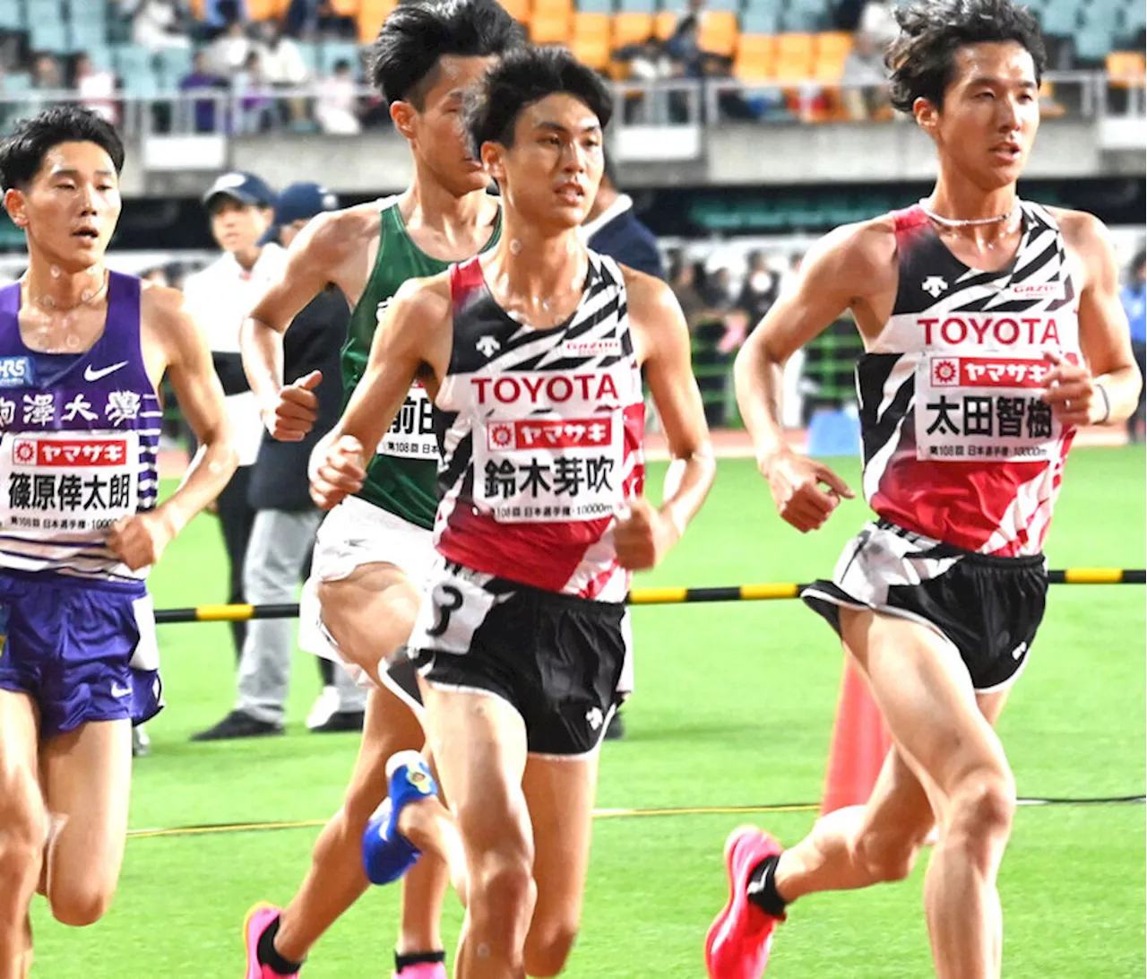 鈴木芽吹がトヨタ自動車デビュー戦で２７分２６秒６７のＰＢで４位…日本選手権１万メートル（2024年5月4日）｜BIGLOBEニュース