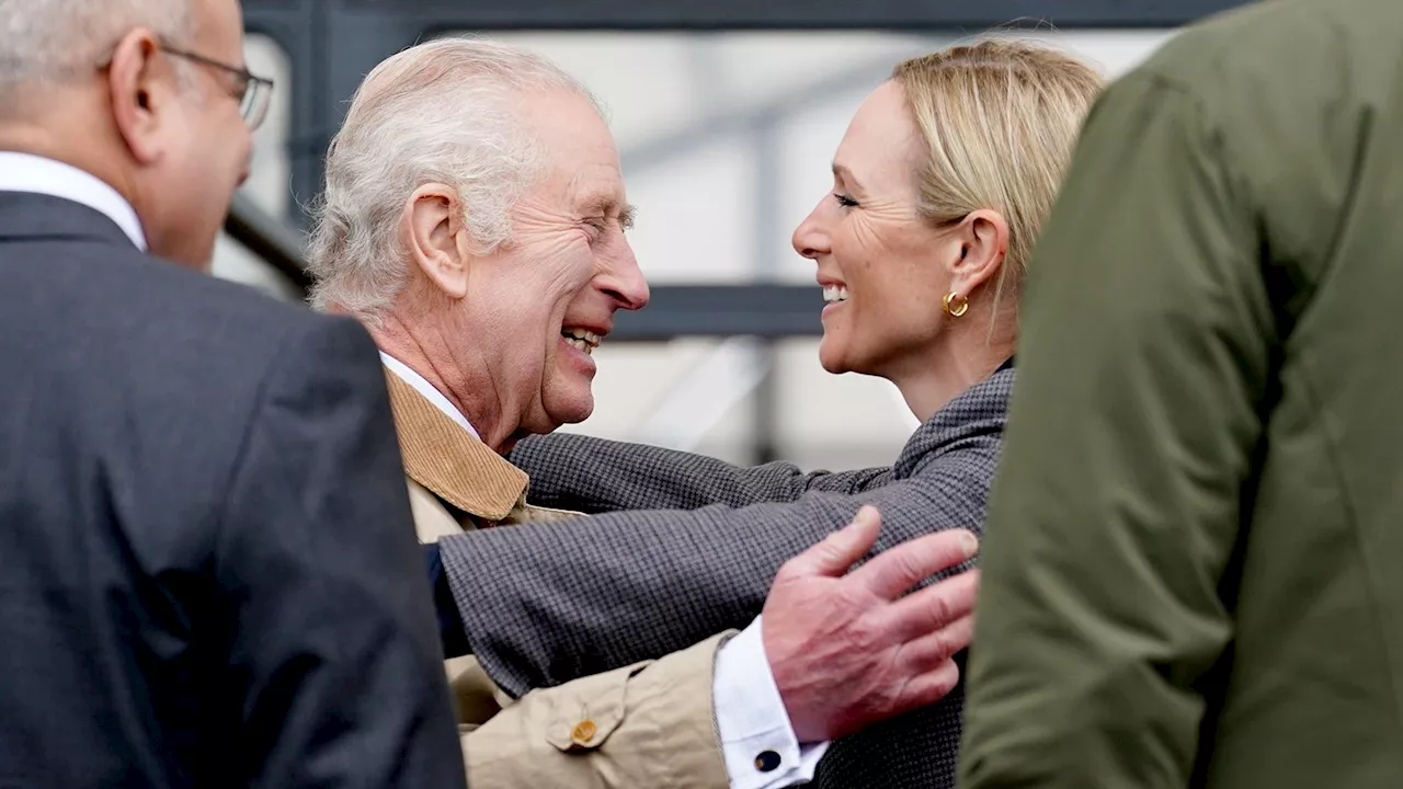 King Charles receives warm royal welcome from Zara Tindall at Windsor Horse Show