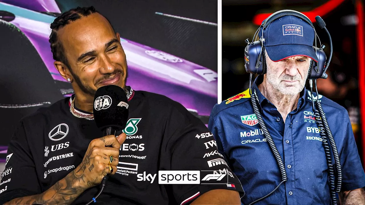 Adrian Newey: Lewis Hamilton comments over Ferrari union 'very flattering', says outgoing Red Bull designer