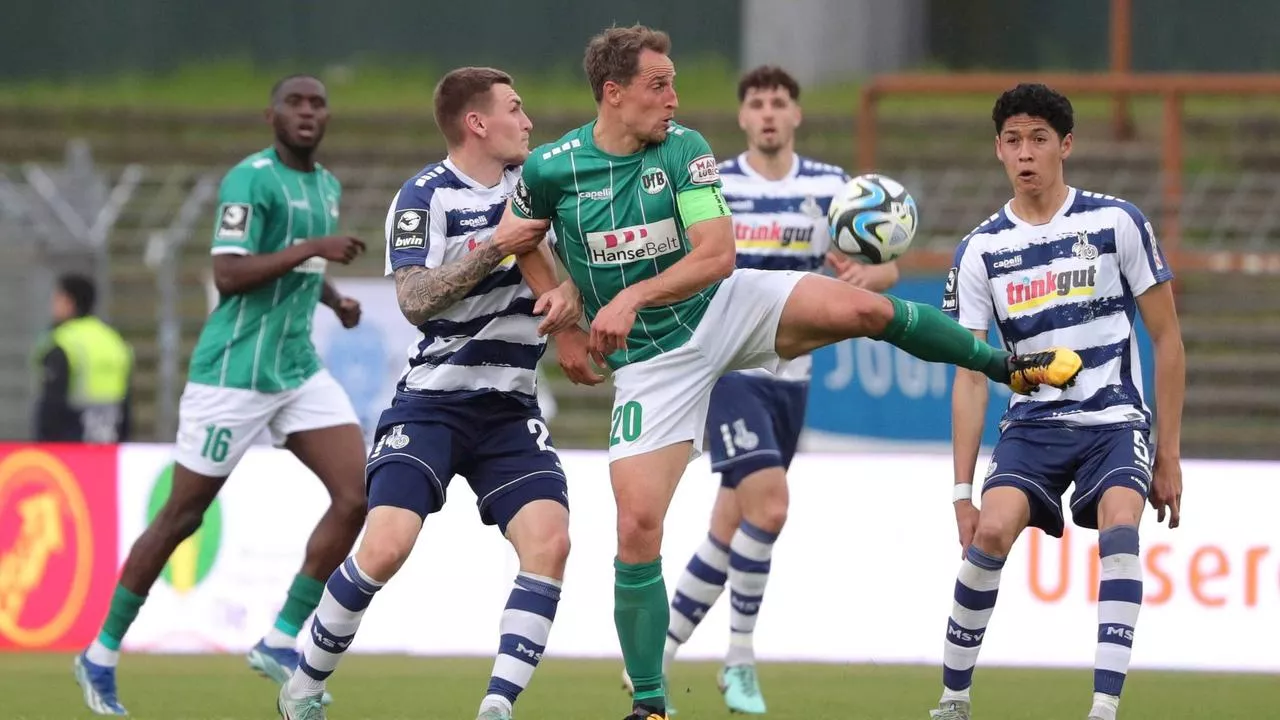 MSV Duisburg nach wildem Spiel in Lübeck so gut wie abgestiegen