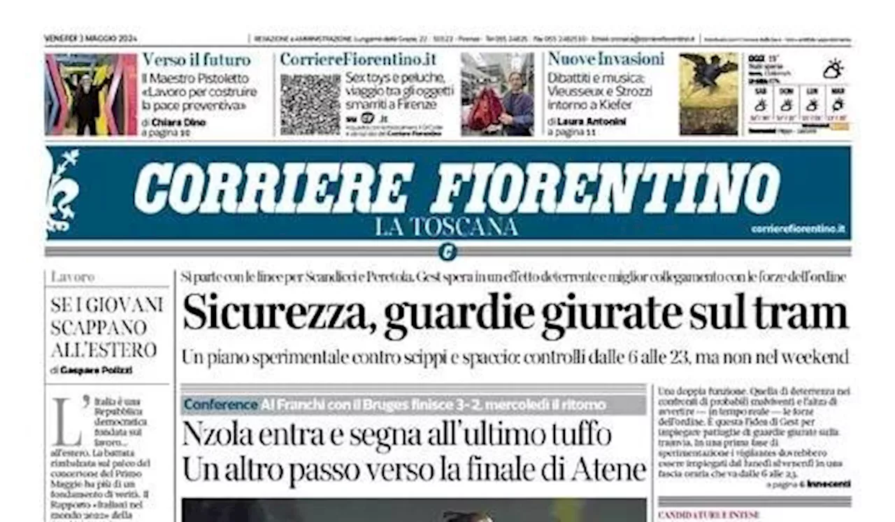 Il Corriere Fiorentino apre sul successo della Viola: 'Un altro passo verso la finale'