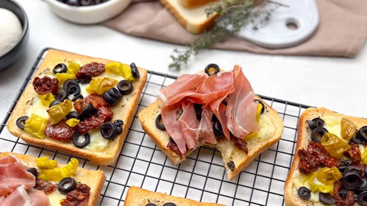 Einfaches Rezept: knusprige Schinken-Käse-Toaströllchen