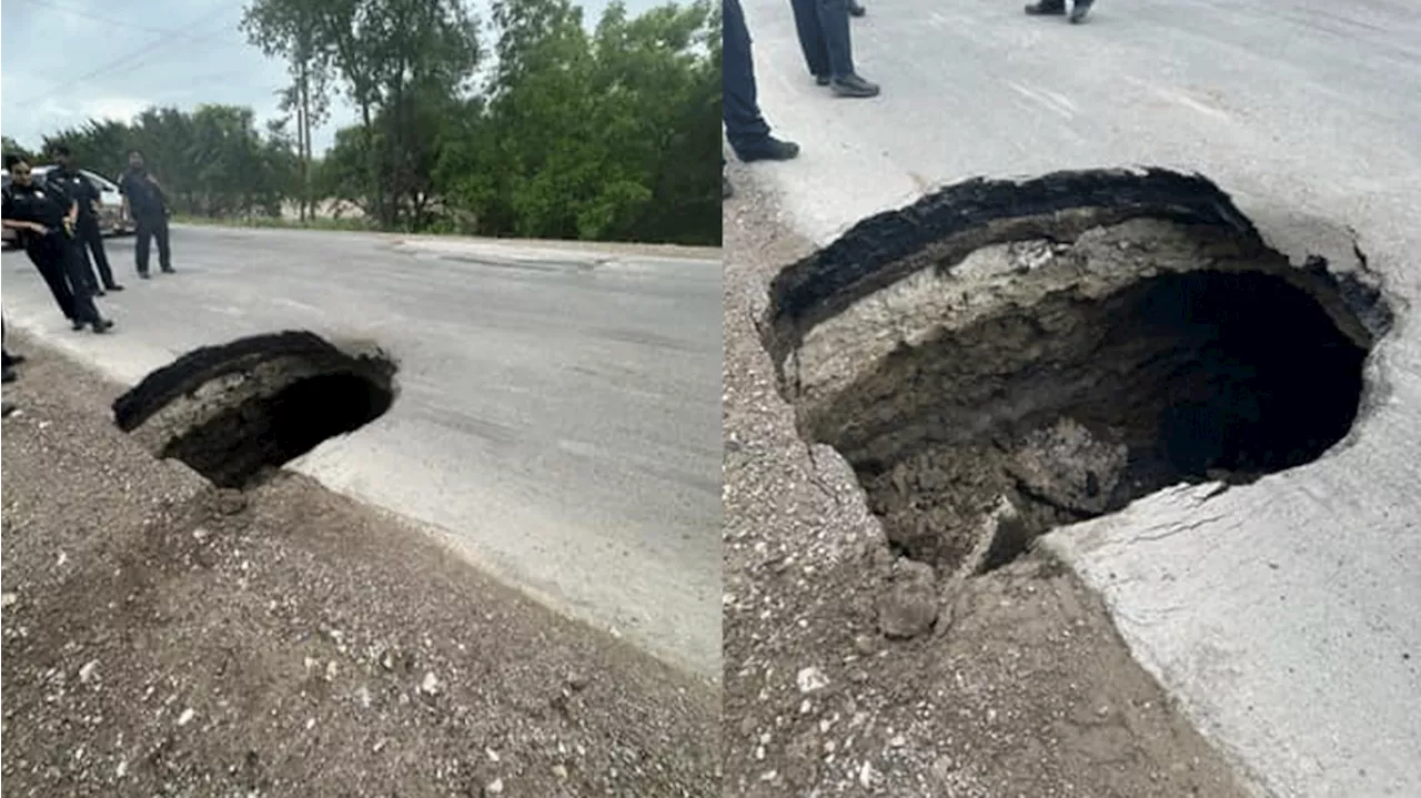 Deputies shut down Dallas County road after 30-foot deep sinkhole emerges
