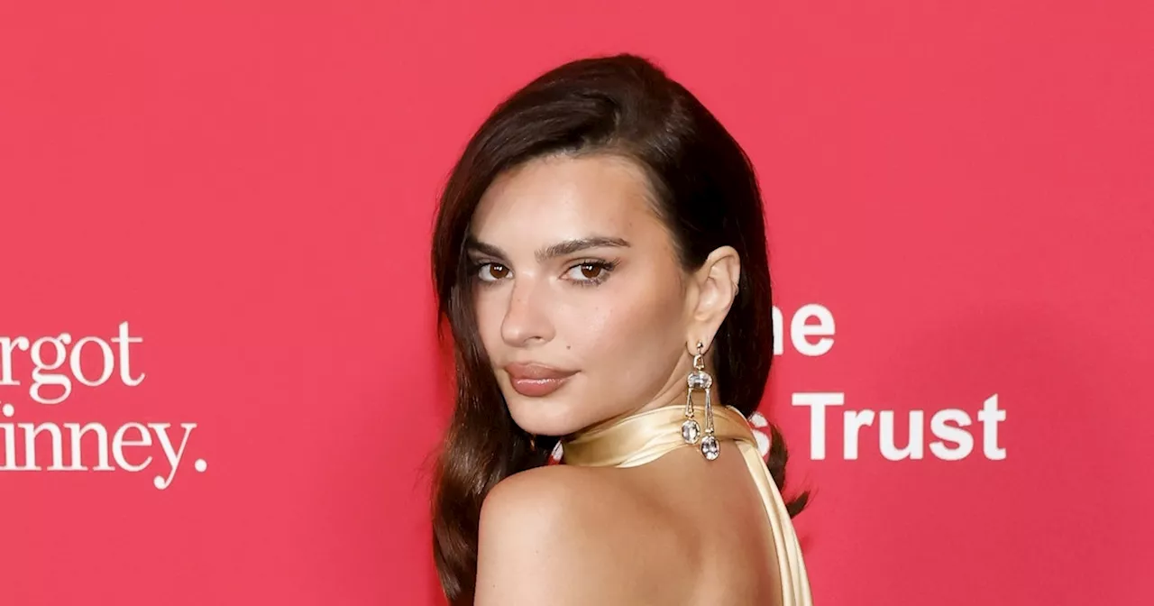 Emily Ratajkowski Spices Up a Plunging Red Carpet Gown With Some Back ...