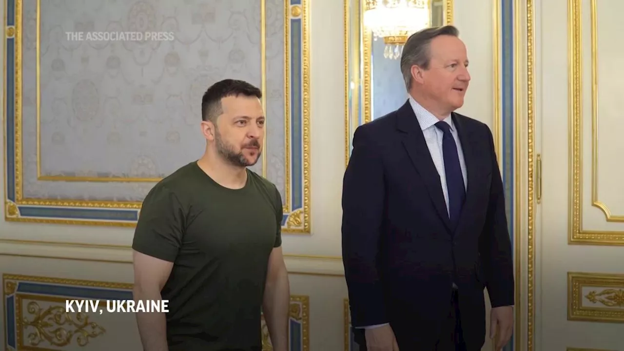 Zelenskyy welcomes UK Foreign Secretary Cameron in Kyiv