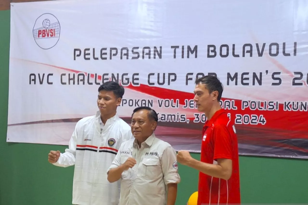 PBVSI berangkatkan 14 pemain timnas putra menuju AVC Challenge Cup