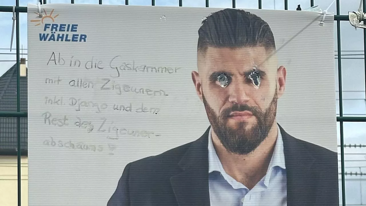 Polizei ermittelt: Rassistische Hetze auf Wahlplakat von Kickbox-Meister