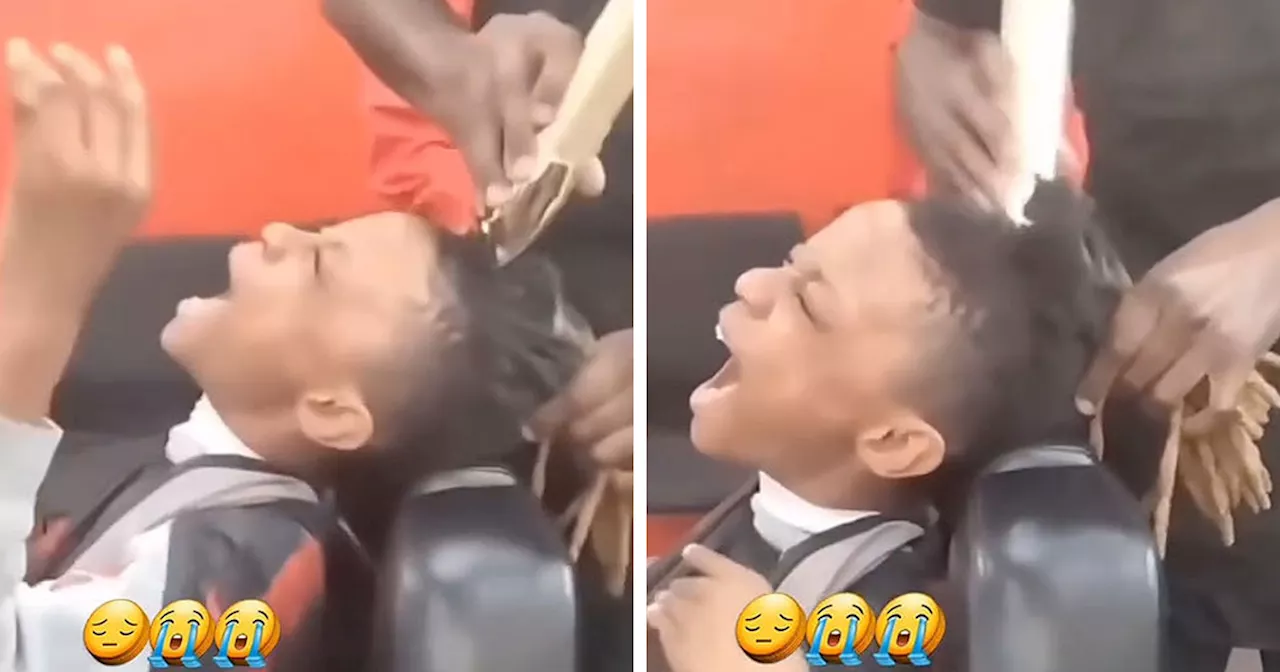 Viral Twitter Vid Shows Dad Shaving His Son’s Head After He Bullied A Kid With Cancer