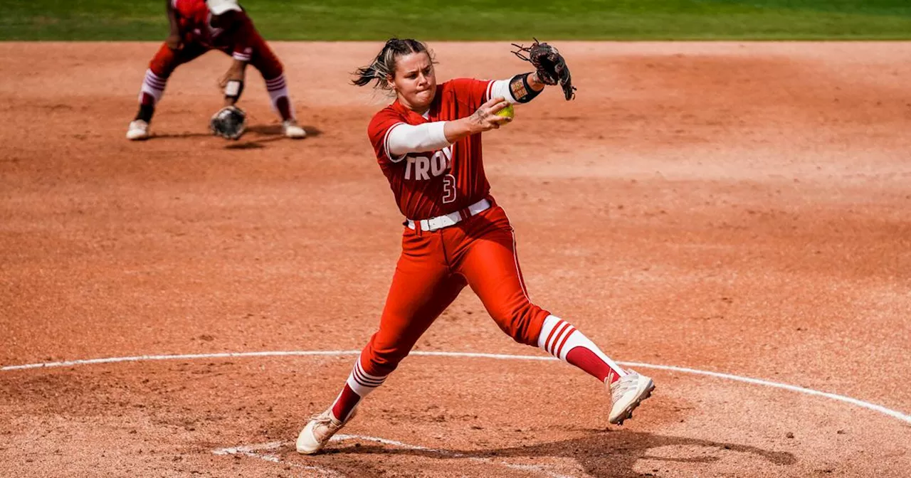 Former G.W. Long softball star, current Troy pitcher earns Rawlings Gold Glove