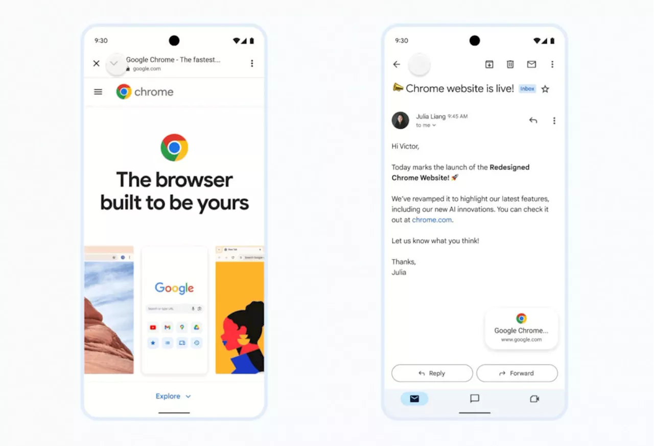 Google makes it easier to multi-task with minimized in-app Chrome tabs