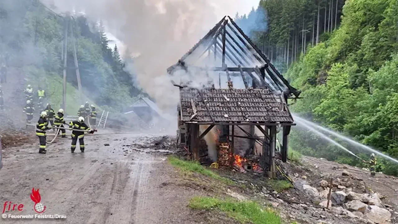 Ktn: Brand in Nebengebäude-Werkstätte in Stockenboi greift auf Wohnhaus über