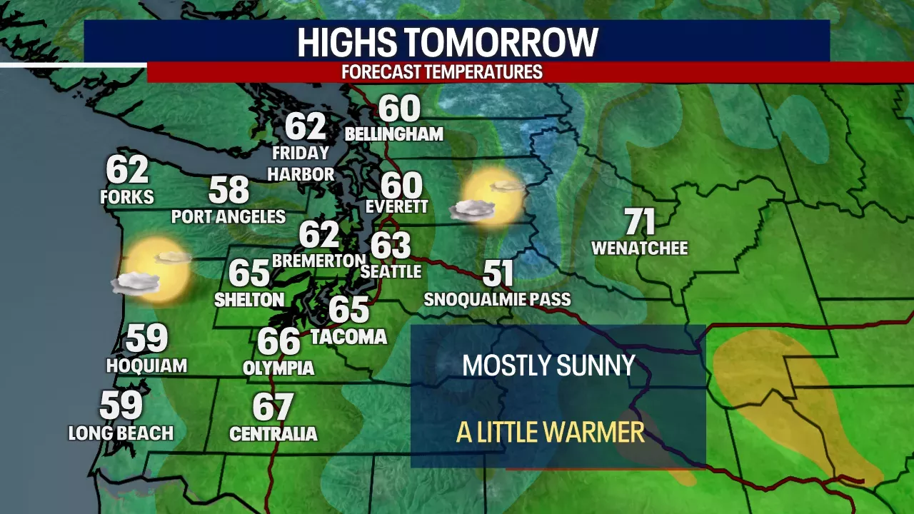 Weather Forecast: Seattle weather: Sunshine returns and slightly warmer ...