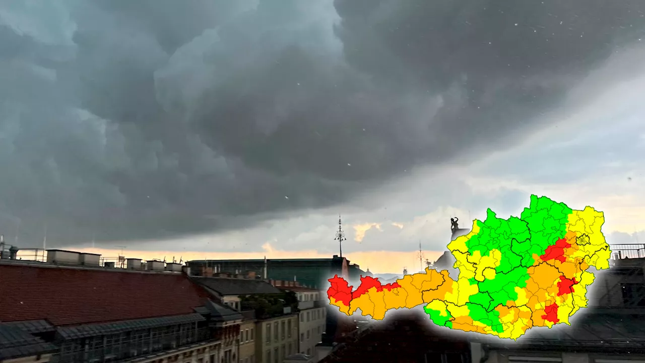 – Gewitter nehmen Kurs auf Wien