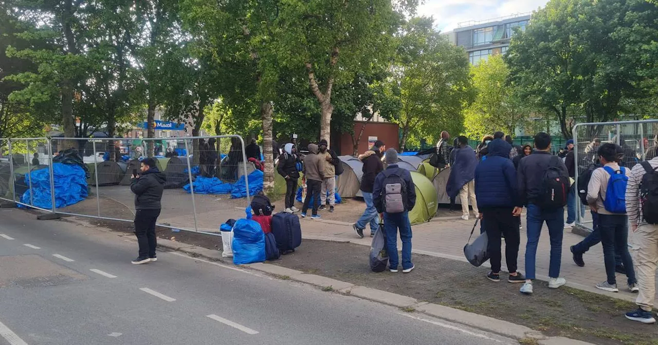 Latest clearance of migrants’ tents along Grand Canal gets under way