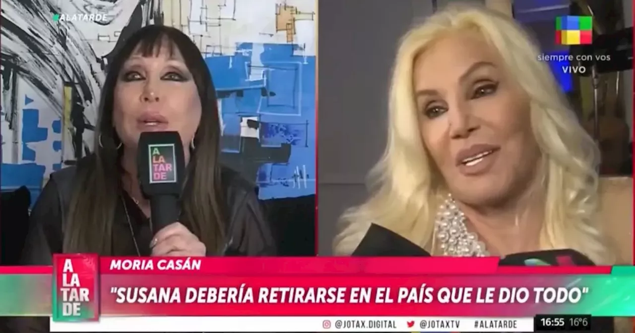 Moria Casán volvió a criticar a Susana Giménez: Era hora de que trabaje