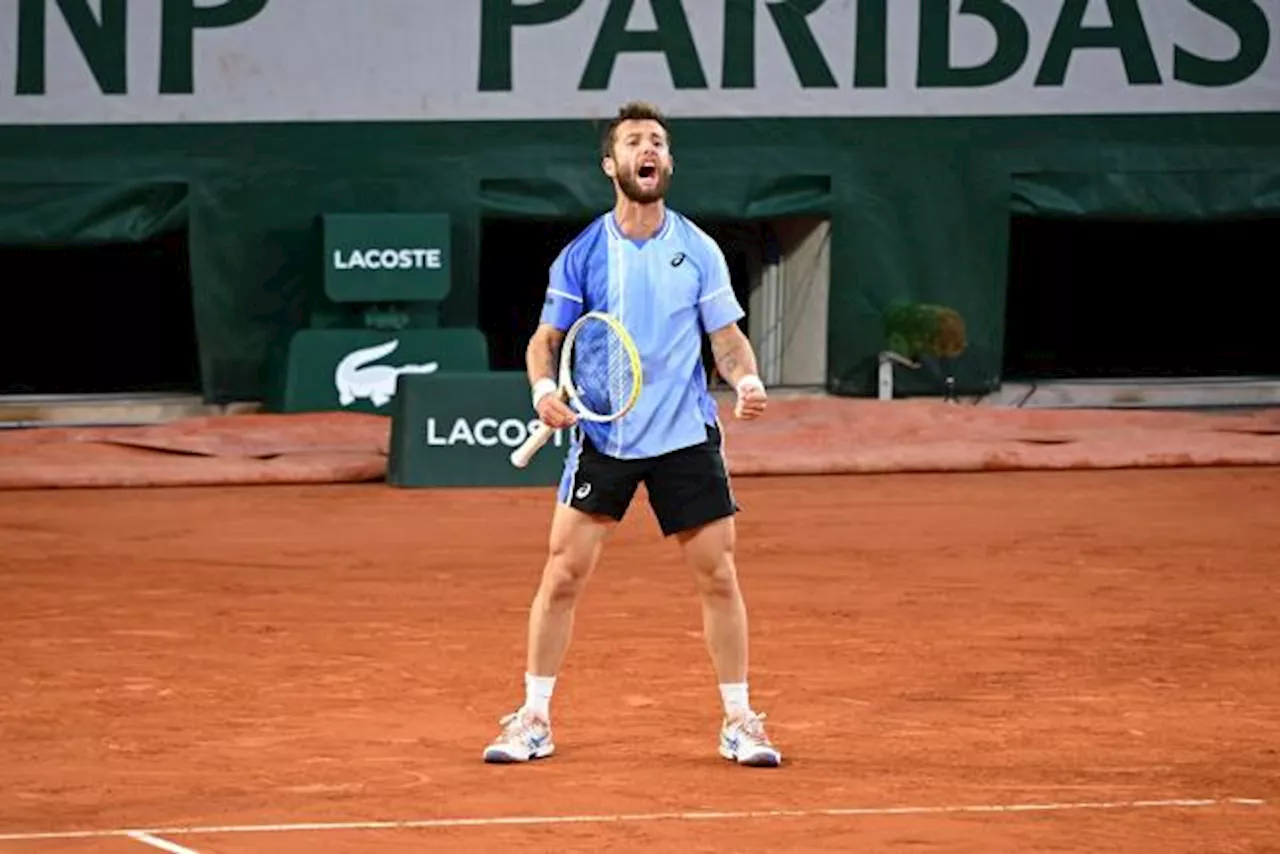 Corentin Moutet qualifié pour le troisième tour de Roland-Garros