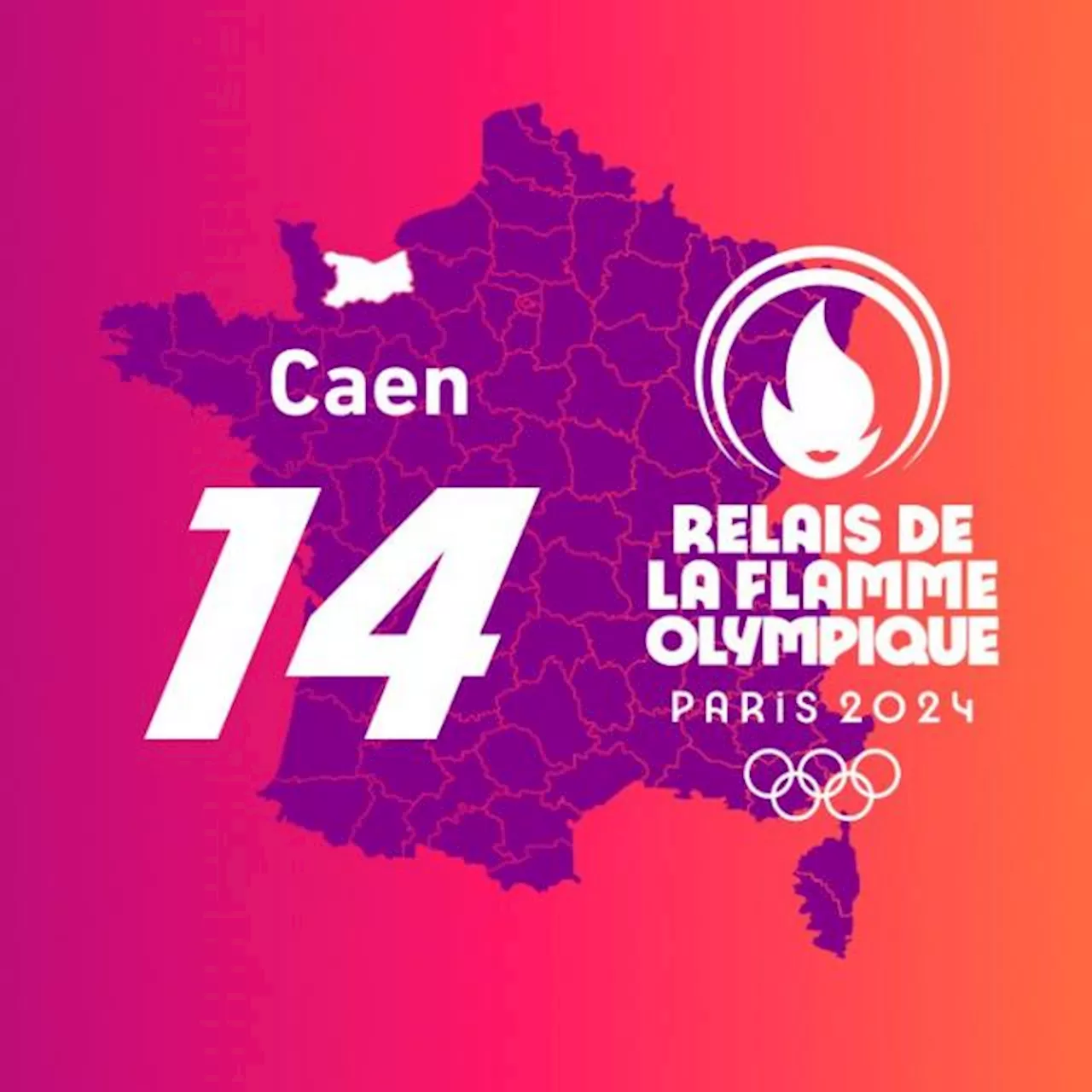 Parcours de la flamme olympique à Caen et dans le Calvados ce 30 mai 2024