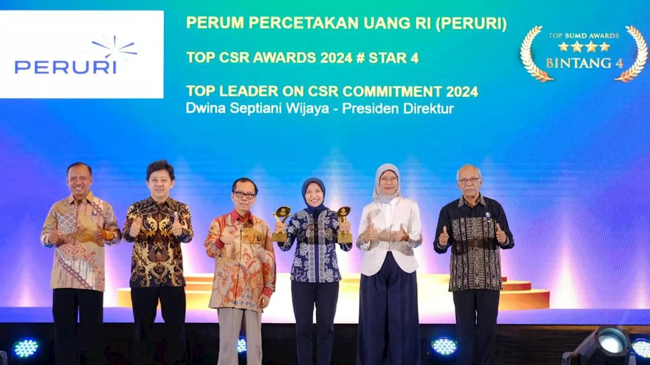 Inisiatif Dekarbonisasi Bawa Peruri Raih Penghargaan TOP CSR Award 2024