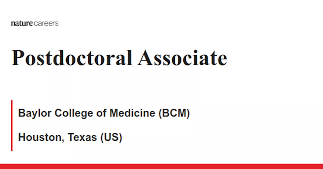  Houston, Texas (US) job with Baylor College of Medicine (BCM)