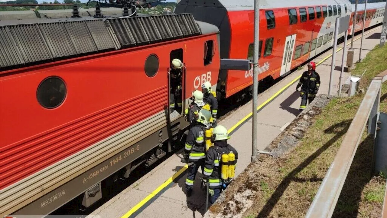 Zug nach Rauchentwicklung am Bahnhof in Maria Anzbach gestoppt