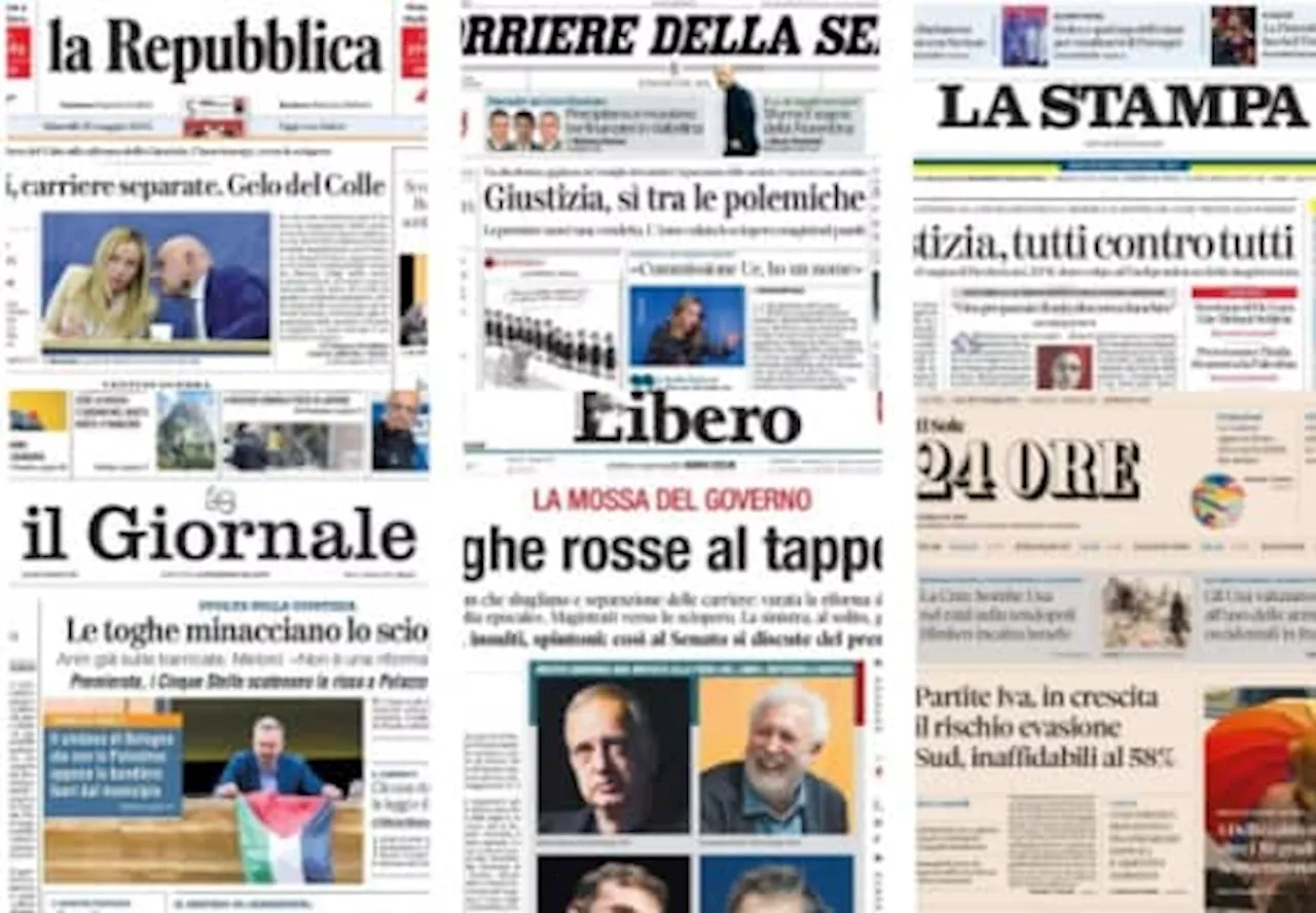 Le prime pagine dei quotidiani di oggi 30 maggio: la rassegna stampa