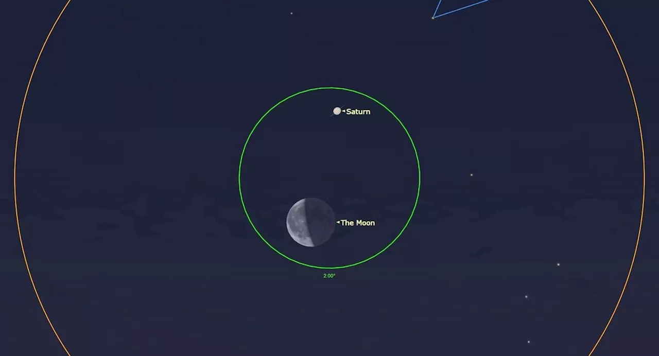 See the moon and Saturn meet in the night sky early on May 31