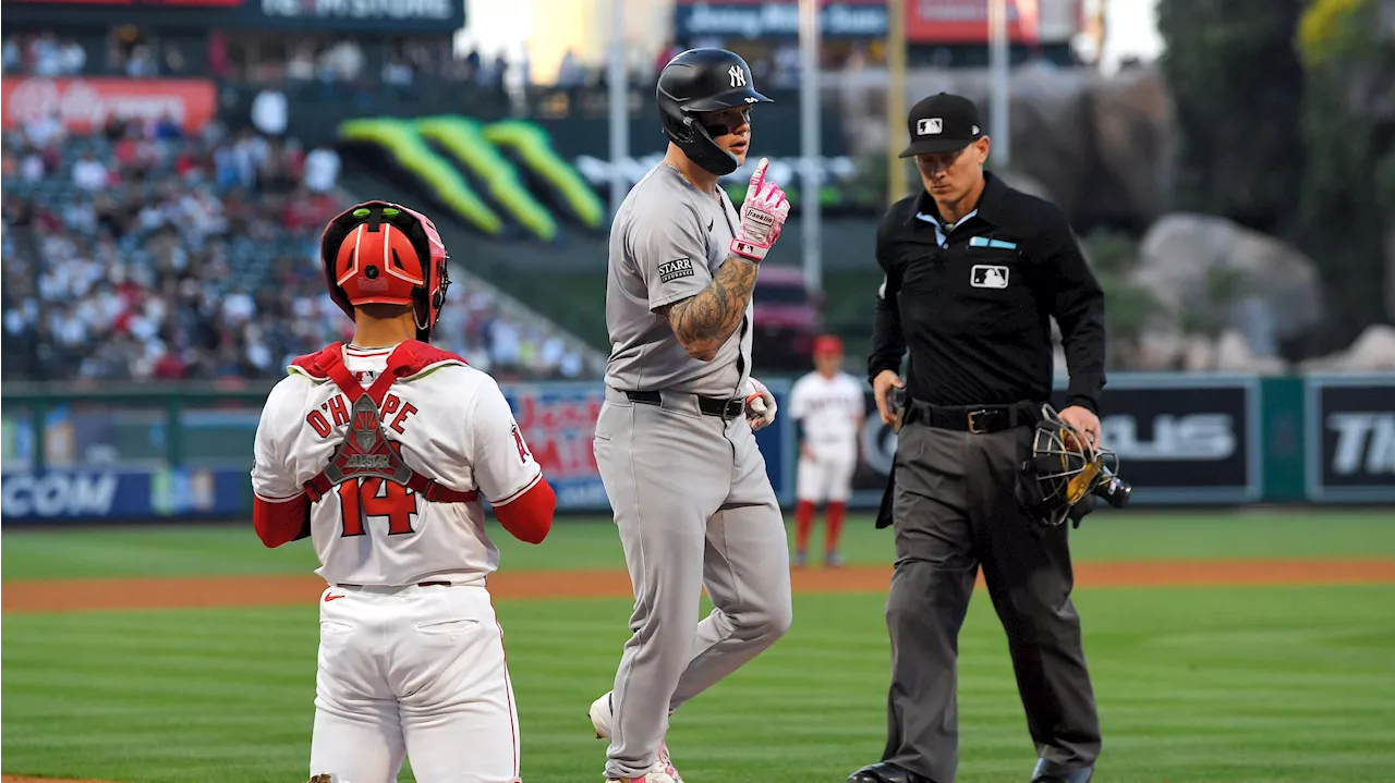 Yankees get by Angels as Volpe extends hitting streak to 21 games