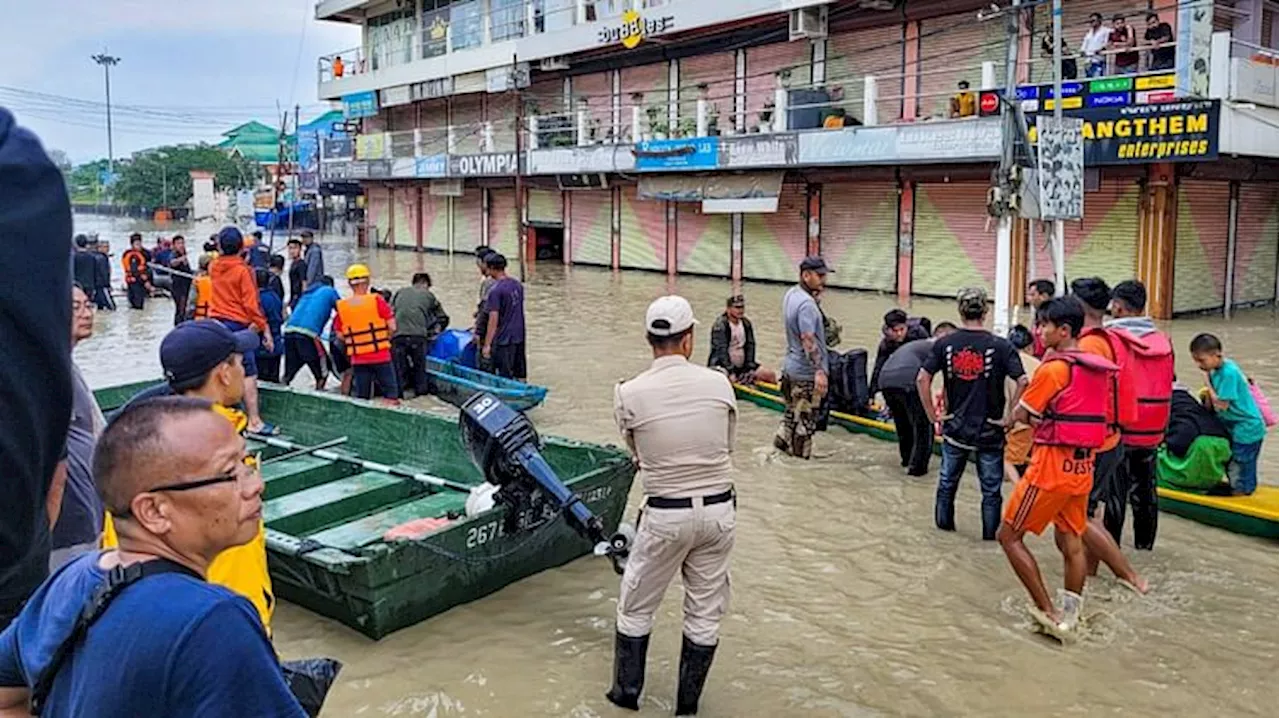 Manipur: हिंसा के बाद मौसम की मार से बेहाल मणिपुर, बारिश के पानी से लबालब हुआ राजभवन