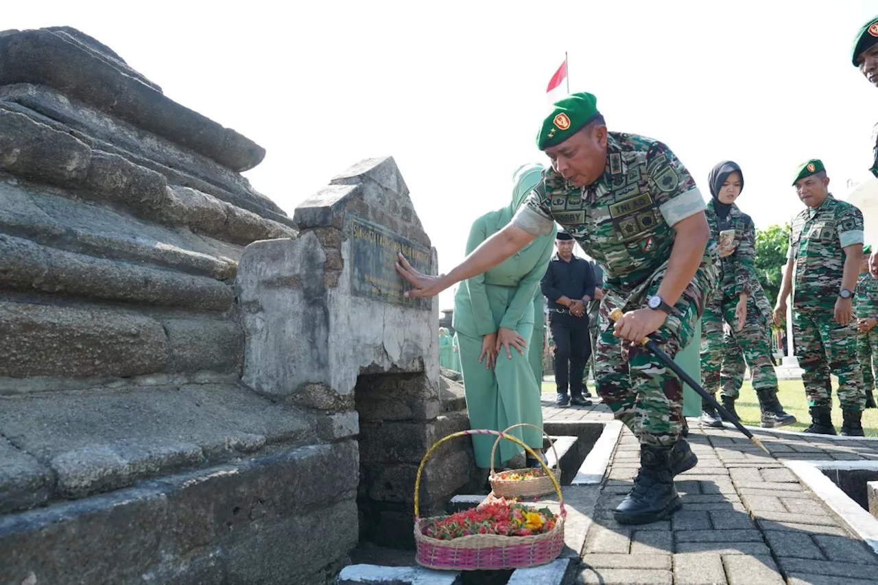 Jelang HUT Kodam dan Kesaktian Pancasila Pangdam ke makam pahlawan