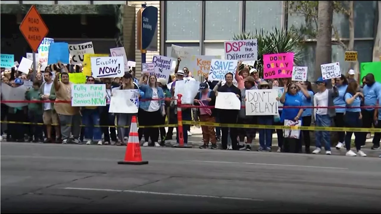 Disability workers call on Gov. Newsom to reinstate pay raises in his budget proposal