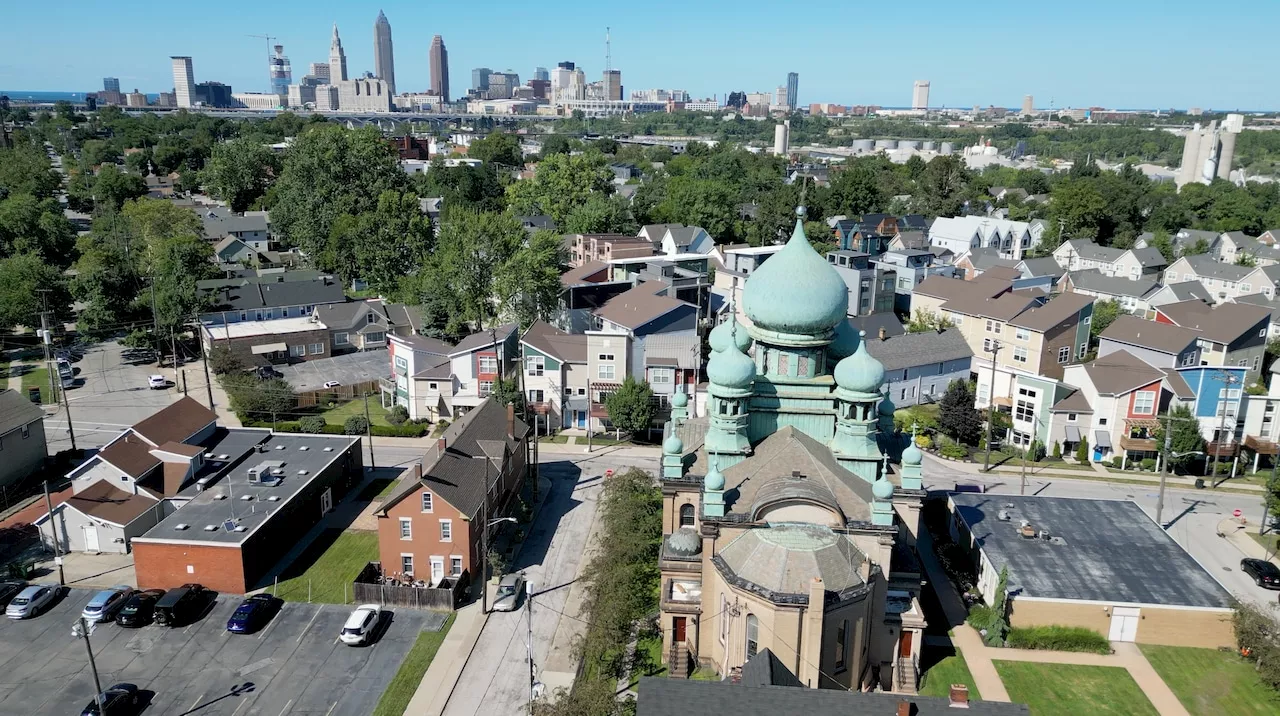 Cleveland police, fire officials block off streets near historical church after recent blaze