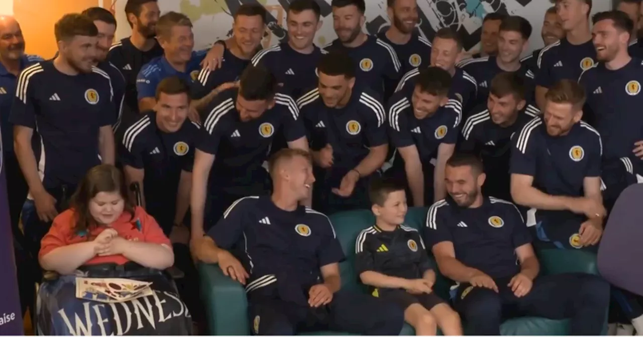 Scotland squad brings joy with 'Super John McGinn' song at children's hospital