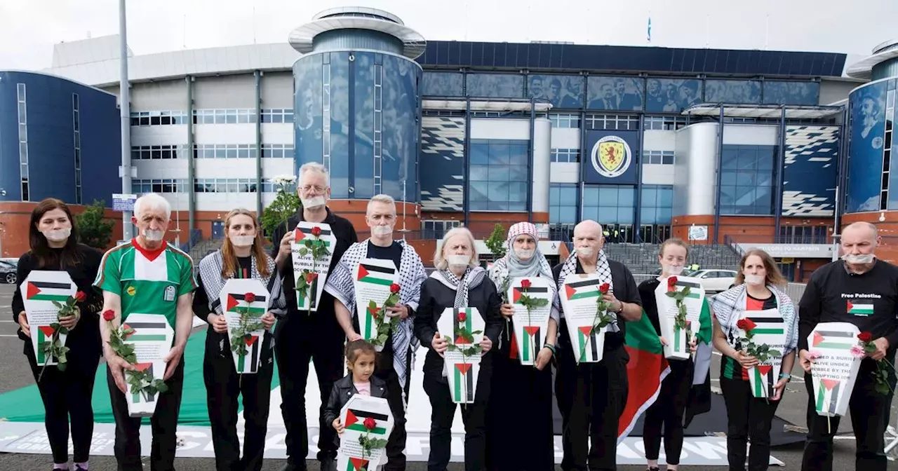 Scotland vs Israel shutout sees Palestine supporters make weighty protest