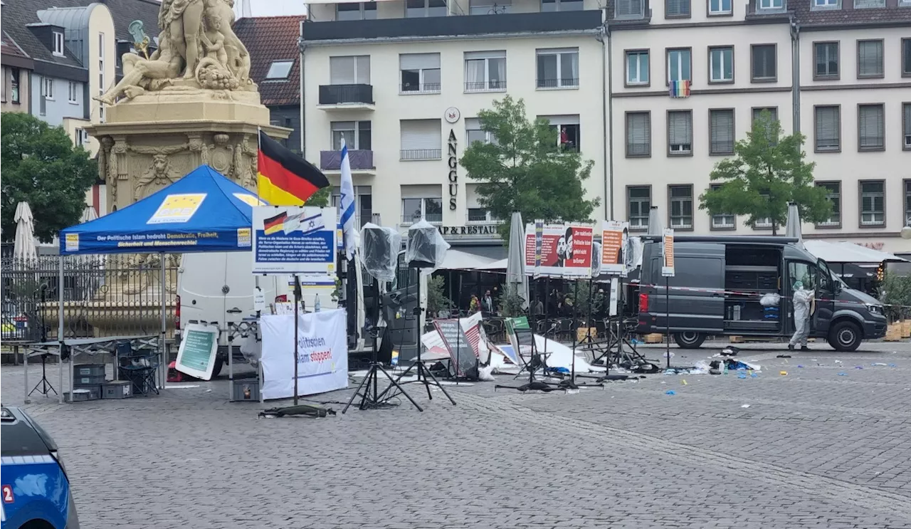  Sechs Menschen bei Messerattacke auf Mannheimer Marktplatz verletzt